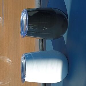 Dual wall not used 12oz stainless steel cups  White only